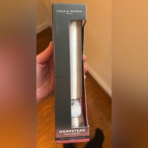 COLE & MASON Hampstead Precision + Electronic Stainless Steel Salt Mill